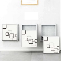 신발 의자 접이식 현관 벽걸이 붙박이 벽의자 공간, 모란액자 포함