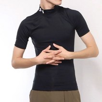 [언더아머 본사]남성 HeatGear 아머 컴프레션 모크 반팔 1372586-001