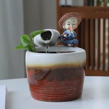 실내분수 거실 탁상장식 재물운 불러, 붉은폭포-말하지 않는다