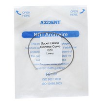 오다리교정깔창 AZDENT-치과 교정용 슈퍼 탄성 리버스 커브 라운드 아치 와이어 NITI 합금 Archwire 상단 하단 2 개/팩, [08] 1 Pack 020 Lower