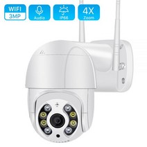가게CCTV 강아지 홈캠 홈 실외 현관 문 농막 CCTV 3MPPTZ 와이파이 카메라 1080P 4 배 디지털 줌 스피드 돔 AI 인간 감지 H265 P2P 클라우드 가정용 보안, 2MP NO SD Card_영국 플러그