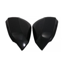아우디 Q3 F3 2019 2020 크롬 사이드 윙 후면보기 백미러 커버 트림 쉘 캡 자동차, 02 Carbon Fiber Look