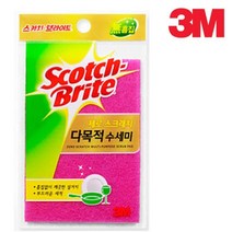 3M 코팅 후리아팬 스크래치 없는 수세미 3개 질긴수세미 깨끗한설거지 주방소모품, 상세페이지참조