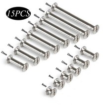 캠핑카용품 15Pcs M5 650mm 스틸 플랫 라운드 더블 캡 스터드 리벳 패스너 세트 볼트와 너트 metic 너트와 볼트 구색