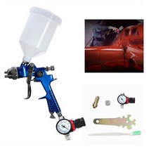 무선고압청소용물총 600CC 1.4mm HVLP 에어 스프레이 건 도구 게이지가있는 자동차 샵 페인팅, 한개옵션0
