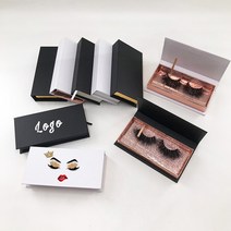 3D 밍크 속눈썹 커스텀 프린트 로고 블랙 화이트 사각형 마그네틱 케이스 속눈썹 포장 상, [84]