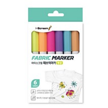 아이스크림 패브릭마카 형광 6색 세트