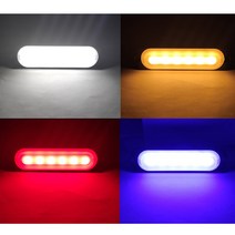 피트인 화물차 12v 24v LED 면발광 미니 차폭등 싸이키 4구 6구, 6구(오렌지)