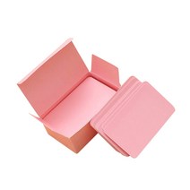GHSHOP 백지 색인 카드 90매 플래시 카드 학습 노트 등에 적합, 종이, 핑크