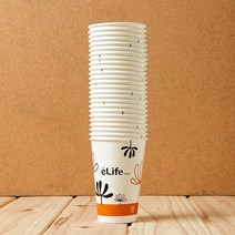 25p 롯데 이라이프 종이컵 340ml 일회용컵 위생종이컵 생활 잡화 용품 간편 사용, 상세페이지 참조