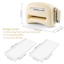 다이컷머신 틀 커팅 QWELL 크리에이티브 미니 수동 다이 커팅 및 엠보싱 기계 DIY 스크랩북 종이 카드 공예, 05 Cream Machine