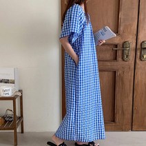 나나쿠스 아이스지지미 원피스 여성용 오버핏 빅사이즈