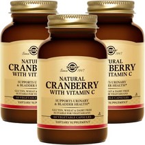 솔가 내추럴 크랜베리 비타민 C 포함 베지터블 캡슐, 60개입, 3개
