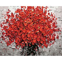 손으로 그린 diy 유화 장식 그림 아크릴 디지털 유화 DIY 유화 세트, yc2139 튤립, 40*50cm 콤보 상자 색상 상자 포장