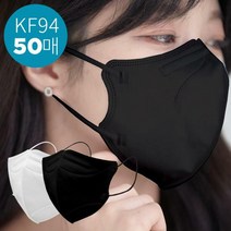 더뉴 KF94 황사마스크 50매(대형) 새부리형식약청인증국산필터, TNKF94-50A, 검정50매