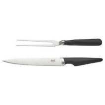 이케아 뵈르다 카빙포크30cm+카빙나이프35cm 블랙 칼날21cm 스테인리스, 단품