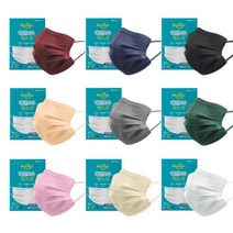 마이데이즈 MB필터 레인보우 일회용 컬러 덴탈마스크 아일랜드 일반형 L, 30매입, 1개, 아일랜드 연핑크