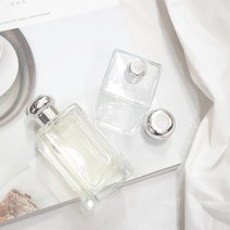 캔들바다 향수용기 - 사각 100ml 클림프 실버캡 ( 조x론타입 ) 퍼퓸공병, 스프레이 툴 구매 X, 1개