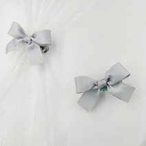 가더GADE 커튼집게 2개세트 리본 고급골드테 창문인테리어소품 커텐, 6BA) SV, 2개