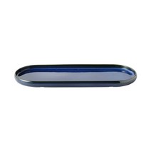 까사무띠 이태리 세나 [타원플래터 41cm] 도자기그릇 1P, 블루, 1개