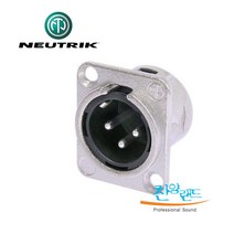 뉴트릭 NC3MD-L-1 XLR 캐논 3핀 판넬형 플러그 수 커넥터 샷시형