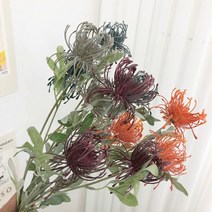 부카즈 긴 가지 방크샤 - 미모사 열매 인테리어 소품 조화 모던하우스 도매 꽃 작약 인조 나무, 블루그린