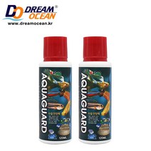 AZOO 아쿠아가드 어항 약품 염소 제거제 물갈이 물잡이 물잡이약, 2개, 120ml