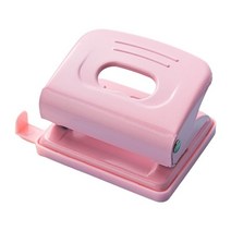 천공기 정렬 가이드 칩 트레이가 있는 2 홀 펀처 더블 펀치 도구 바인딩 파일 DIY 앨범 용 20 매 용량, 03 Pink
