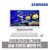 삼성 올인원 일체형 PC DM500A2J 4세대 컴퓨터 SSD탑재 중고 본체 윈10 사무용 인강용 22인치 FHD, RAM 8G + SSD256G