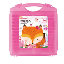 모나미 모니주 크레파스 여, 24색, 18개