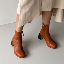 홍대언니 여성 지퍼 레더 앵클부츠 CA22X7101 (7cm)