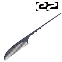 EZ 정전기방지 라운드 헤드 업스타일 꼬리빗(블랙), 개별판매, 1