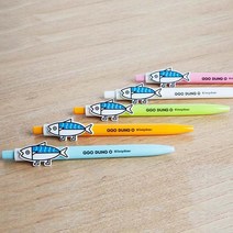 초등학생 노트 필기도구 꼬등어 캐릭터 클립볼펜, 하트샵 GREENYELLOW, 하트샵 본상품선택