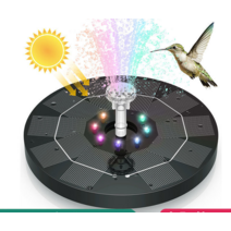 미니 워터 물 수중 연못 다단 펌프 분수 분수대, 배터리가 내장된 2세대 형형색색의 조명분수