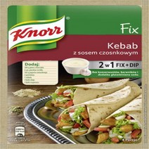 Knorr Fix Kebab z Sosem Czosnkowym Kebab with Garlic Sauce Marinade 2 in １ Fix + Dip (3-Pack), 1