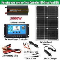 차량용 태양광 인버터 키트 완전한 발전 충전 컨트롤러, 3000W, 12V, 110V 60hz