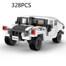 기술 Hmmwv 빌딩 블록 1:24 스케일 허머 험비 모델 군용 차량 피규어 스팀 브릭 소년용 교육 장난감, 01 without original box
