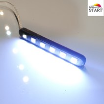 MOXI 자동차 오토바이 12v 5050 6구 싸이키 파박이 스트로브 LED, 흰색