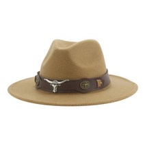 남성페도라 중절모 모자 여성페도라 여성중절모 모자 여성용 fedoras winter hat hats for men solid belt cow head 빈티지 웨스턴 카우보이