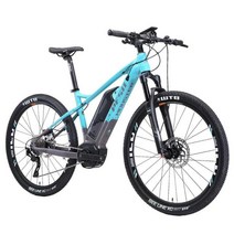 전기 자전거 배달 로드 소형 접이식 산악용 고성능 Ebike 27.5 인치 XC 전기 산악 자전거 스마트 미드 모터, 02 Blue, 01 17.5AH Battery