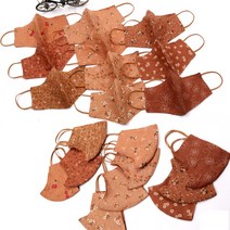 신진모자 감물마염색마스크, 플라워랜덤