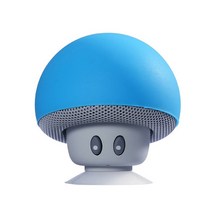 블루투스스피커 가성비사운드바 PC 노트북 휴대용 블루투스 스피커 미니 귀여운 만화 버섯 무선 호환 야외 스테레오 방수 아이폰, 푸른