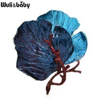 머플러 스카프 옷핀 뱃찌 혼주 브로치 broach Wuli amp baby 여성용 큰 잎 에나멜 3 색 파티 사무실 핀 선물