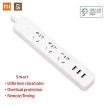 멀티탭원래 샤오미 전원 스트립 2.1A 빠른 충전 3USB 확장 소켓 6 콘센트 어댑터 미국 EU AU, 01 미국, 07 aigo Smart