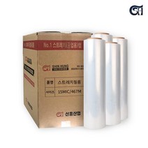 신흥산업 15MIC 467M 4롤 스트레치필름 공업용랩