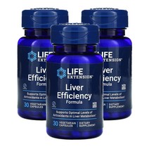 라이프익스텐션 Life Extension Liver Efficiency 리버이피션시 포뮬라 30캡슐, 3팩