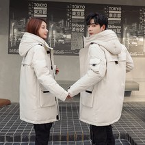 남성용 후드 카고 코트 커플 패딩 하늘비즈 C11 S006E634