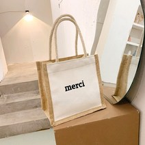 미니백 라탄 린넨 미니 포인트 집앞패션 가벼운 손가방 토트백