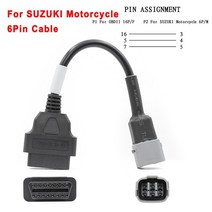 차량점검 KTM Ducati OBD2 용 바이크 오토바이 케이블 커넥터 2 익스텐션, 03 For SUZUKI 6pin
