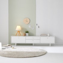 델리아리빙 심플리 1200 1800 수납형 오픈형 TV 거실장 수납장 장식장, 1800거실장(수납형)